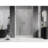 Mexen Lunar L dešinės pusės dušo durys, atveriamos, 150 cm, permatomos, aukso matinės - 834SL-150-050-55-00-P