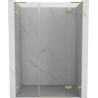 Mexen Lunar L dešinės pusės dušo durys, atveriamos, 150 cm, permatomos, aukso matinės - 834SL-150-050-55-00-P