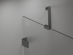 Mexen Lunar dvisparnis dušo sienelė, kairysis variantas, 110 x 150 cm, skaidrus, šautvo metalo spalvos - 897-110-100-95-00-L