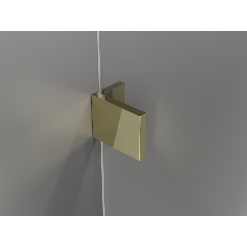 Mexen Lunar dvigubas vonios ekrano dešinys 130 x 150 cm, skaidrus, auksinis - 897-130-100-50-00-P