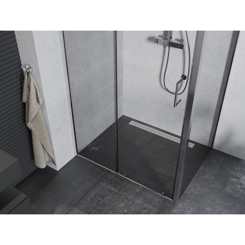 Mexen Apia 130 x 90 cm stumdomas dušo kabinas, skaidraus stiklo, chromuotas - 840-130-090-01-00