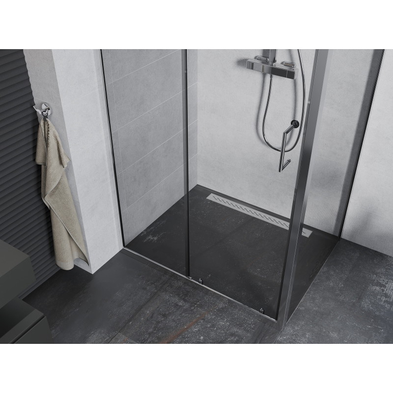 Mexen Apia stumdoma dušo kabina 130 x 90 cm, permatomas, chromas - 840-130-090-01-00