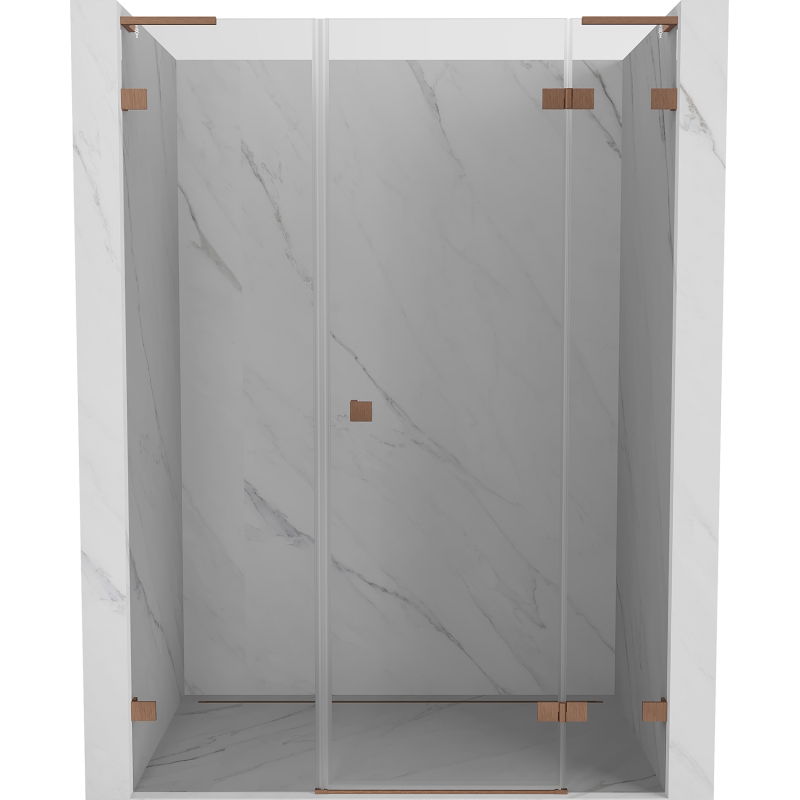 Mexen Lunar L dešinioji atidaroma dušo durys 140 cm, permatomos, šlifuota varis - 834SL-140-050-65-00-P