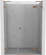 Mexen Lunar L dušo durys, atveriamos dešinės 155 cm, skaidrios, šepečiuoti varis - 834SL-155-050-65-00-P
