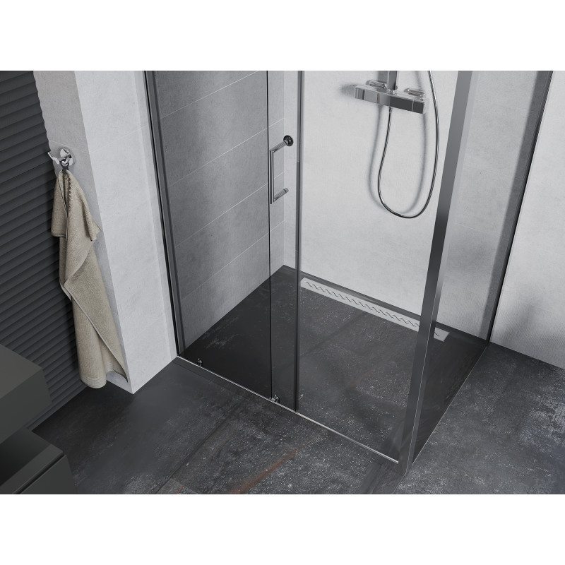 Mexen Apia stumdomos dušo kabina 135 x 80 cm, permatomas, chromas - 840-135-080-01-00