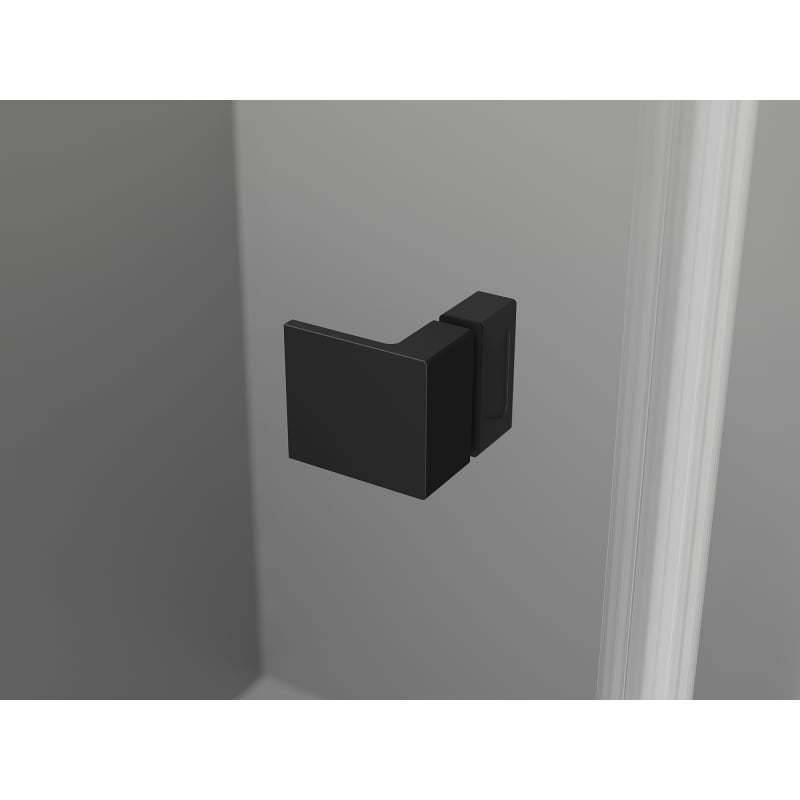 Mexen Lunar L dešinės pusės dušo durys, varstomos, 140 cm, permatomos, juodos - 834SL-140-050-70-00-P