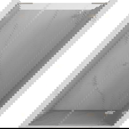 Mexen Lunar L dešinės pusės atveriamos dušo durys, 145 cm, skaidrios, šepečiuoti nikelio - 834SL-145-050-97-00-P