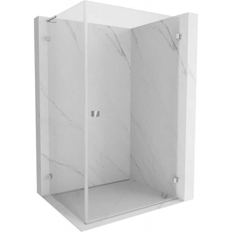 Mexen Lunar-B L dešinysis dušo kabinas atidaromas dešinė pusė 85 x 80 cm, permatomas, chromas - 832L-085-080-01-00-P