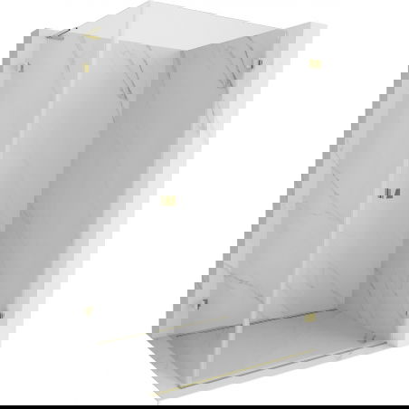 Mexen Lunar-B L varstoma dušo kabina dešinė 100 x 70 cm, skaidrus, auksinis - 832L-100-070-50-00-P