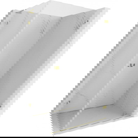 Mexen Lunar-B L dešinysis varstomas dušo kabinas 95 x 80 cm, permatomas, auksinis - 832L-095-080-50-00-P