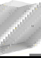 Mexen Lunar-B L atsiveriama dešinė dušo kabina 85 x 80 cm, skaidri, auksinė - 832L-085-080-50-00-P