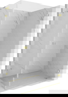 Mexen Lunar-B L dušo kabina su atveriamomis durimis, dešinė, 90 x 70 cm, skaidri, auksinė šepečiuota - 832L-090-070-55-00-P