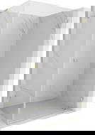 Mexen Lunar-B L dešinysis dušo kabina 100 x 80 cm, skaidri, auksinė šlifuota - 832L-100-080-55-00-P