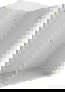 Mexen Lunar-B L dešinysis dušo kabina, 85 x 80 cm, permatoma, šlifuotas auksas - 832L-085-080-55-00-P