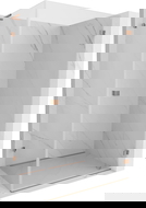 Mexen Lunar-B L dešinysis atveriamas dušo kabinas 100 x 90 cm, skaidrus, šepečiu poliruotas varis - 832L-100-090-65-00-P