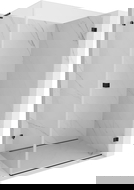 Mexen Lunar-B L dešinysis atverčiamas dušo kabinas 95 x 90 cm, permatomas, juodas - 832L-095-090-70-00-P