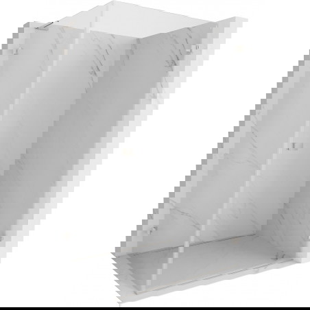 Mexen Lunar-B L dešinės pusės atveriama dušo kabina 95 x 80 cm, skaidri, šlifuotas nikelis - 832L-095-080-97-00-P