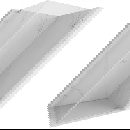 Mexen Lunar-B L nišinė dušo kabina, dešinės pusės, 100 x 80 cm, skaidri, šlifuotas nikelis - 832L-100-080-97-00-P