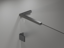 Mexen Lunar L vonios ekrano dešinysis 2-jų sparnų 120 x 150 cm, skaidrus, gun metal - 897L-120-100-95-00-P