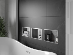 Mexen X-Wall-R įgilinta lentyna su apykakle 30 x 20 cm, inox - 1910302010