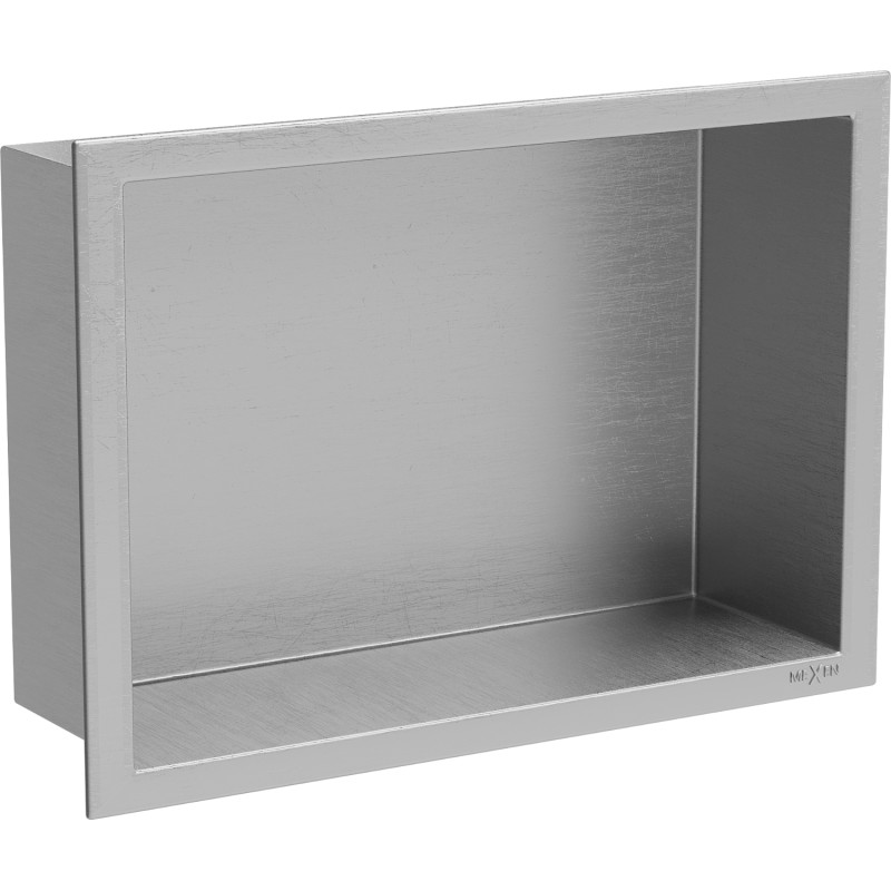 Mexen X-Wall-R įgilinta lentyna su apykakle 30 x 20 cm, inox - 1910302010