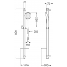 Mexen DQ74 stumdomas dušo komplektas, Juoda - 785744581-70