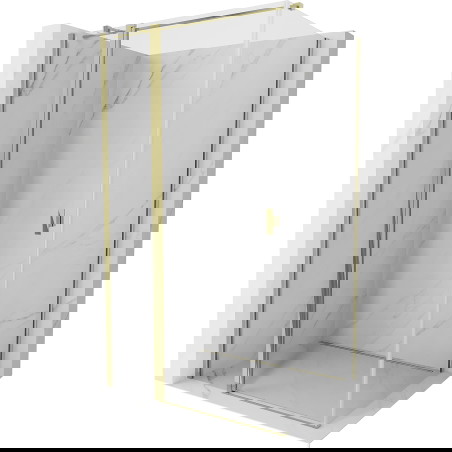 Mexen Mist T dušo kabina varstoma 100 x 90 cm, permatoma, auksinė - 8A4T-100-090-50-00