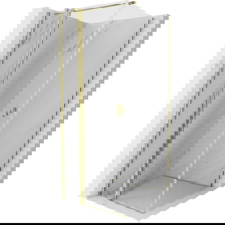 Mexen Mist T dušo kabina atveriama 120 x 120 cm, permatoma, auksinė - 8A4T-120-120-50-00
