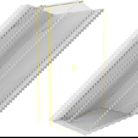 Mexen Mist T įleidžiama dušo kabina 70 x 70 cm, skaidri, aukso šlifuota - 8A4T-070-070-55-00