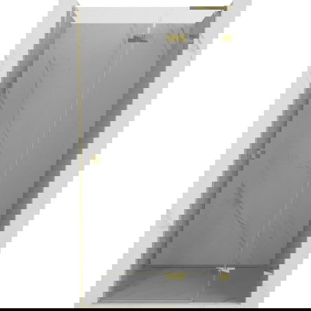 Mexen Lunar L dešinės pusės dušo durys 90 cm, skaidrios, auksinės - 834L-090-000-50-00-P