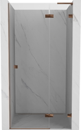 Mexen Lunar L dešinė pakreipiamos dušo durys 105 cm, skaidrios, rožinis auksas - 834L-105-000-60-00-P