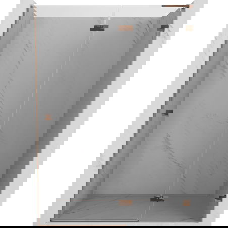 Mexen Lunar L dušo durys, atveriamos dešinės pusės, 140 cm, skaidrios, rožinio aukso - 834L-140-000-60-00-P