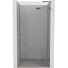 Mexen Lunar L dešinės pusės atveriamos dušo durys 80 cm, skaidrios, šlifuotas varis - 834L-080-000-65-00-P