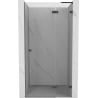 Mexen Lunar L dešinės pusės stumdomos dušo durys 110 cm, skaidrios, šlifuotos pilkos spalvos - 834L-110-000-66-00-P
