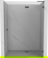 Mexen Lunar L dešinės pusės dušo durys 130 cm, skaidrios, šešėlio pilkos, šlifuotos - 834L-130-000-66-00-P