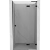 Mexen Lunar L 80 cm atveriamos dešinės dušo durys, skaidrios, juodos - 834L-080-000-70-00-P