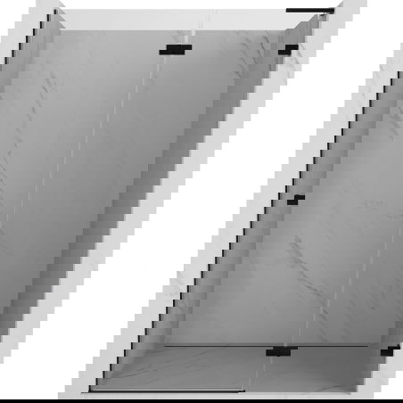 Mexen Lunar L dešaimasis dušo durys, atidaromos į dešinę, 140 cm, skaidrios, juodos - 834L-140-000-70-00-P