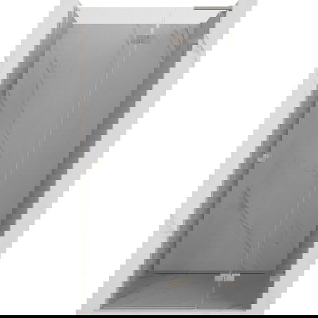 Mexen Lunar L dešinės pusės dušo durys, 120 cm, skaidrios, šepečiuotas nikelis - 834L-120-000-97-00-P