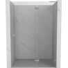Mexen Lunar L dešinės pusės atveriamos dušo durys 135 cm, skaidrios, šlifuotas nikelis - 834L-135-000-97-00-P