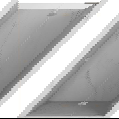 Mexen Lunar L dešinės pusės dušo durys 140 cm, skaidrios, šepečiuotas nikelis - 834L-140-000-97-00-P