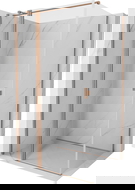 Mexen Mist T Atidaromoji dušo kabina 90 x 70 cm, permatomas, šepetėliu poliruotas varis - 8A4T-090-070-65-00