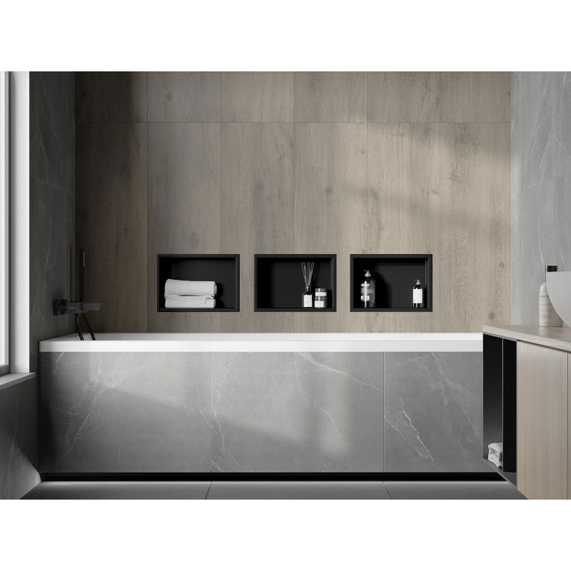 Mexen X-Wall-R nišinė lentyna su apvadu 30 x 20 cm, juoda - 1970302010