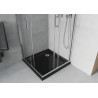 Mexen Rio kvadratinė dušo kabina 70 x 70 cm, permatomas, chromas + dušo padėklas Flat, juodas - 860-070-070-01-00-4070