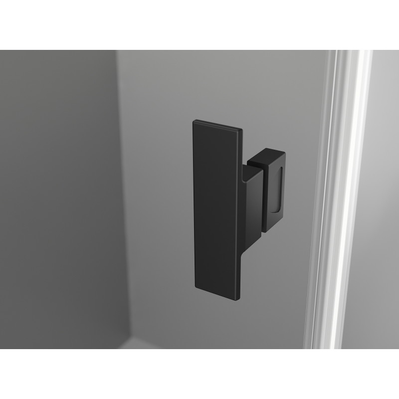 Mexen Mist T voniaus durys su 95 x 70 cm matmenimis, permatomos, juodos - 8A4T-095-070-70-00