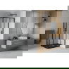 Mexen Rio kvadratinė dušo kabina 70 x 70 cm, Skaidrus, Juoda + dušo padėklas Flat, Juoda - 860-070-070-70-00-4070B