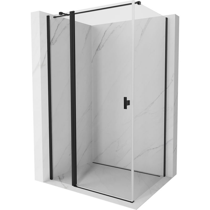 Mexen Mist T varstomos dušo kabinos 120 x 85 cm, skaidri, juoda - 8A4T-120-085-70-00