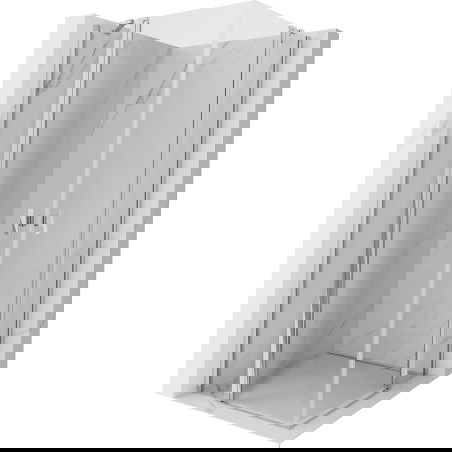 Mexen Mist Duo atvira dušo kabina 115 x 115 cm, permatomas, chromas - 8A4-115-115-01-00