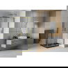 Mexen Rio kvadratinė dušo kabina 70 x 70 cm, Skaidrus, Auksinė + dušo padėklas Flat, Juoda- 860-070-070-50-00-4070G