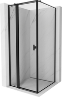 Mexen Mist T dušo kabina atveriama kairė 120 x 120 cm, juodas rėmas, juoda - 8A4T-120-120-70-70-L