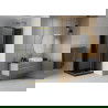 Mexen Rio kvadratinė dušo kabina 70 x 70 cm, Grafito, Auksinė + dušo padėklas Flat, Juoda - 860-070-070-50-40-4070G